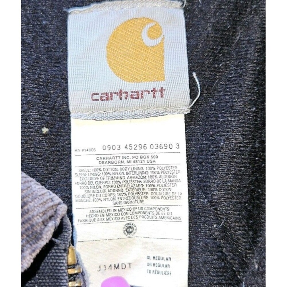 Carhartt Jacket Santa Fe J14MDT Midnight Blue Size XL Distressed Vintage Fade - Picture 16 of 16